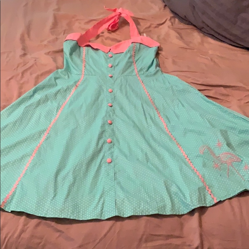 Sourpuss flamingo dress